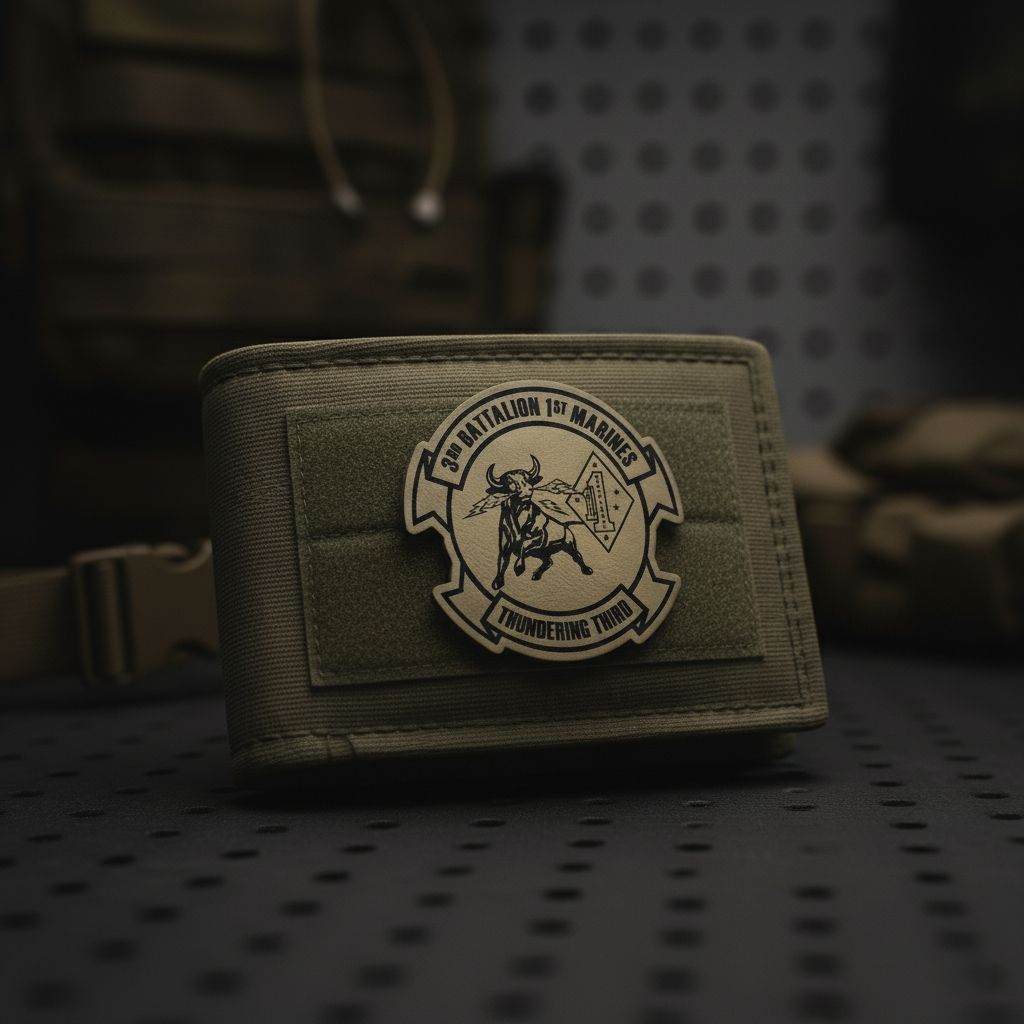 Leather Patch | 3rd Battalion 1st Marines "Thundering Third" | Velcro Backed