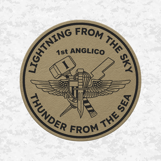 1st ANGLICO Jack | Lightning From The Sky, Thunder From The Sea | Leather Patch | Velcro Backed