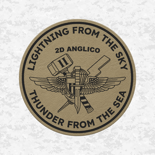 2nd ANGLICO Jack | Lightning From The Sky, Thunder From The Sea | Leather Patch | Velcro Backed
