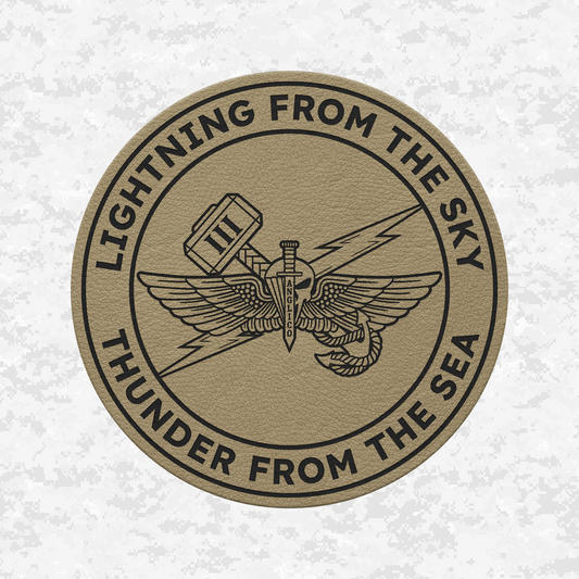 3D ANGLICO | Lightning From The Sky, Thunder From The Sea | Leather Patch | Velcro Backed