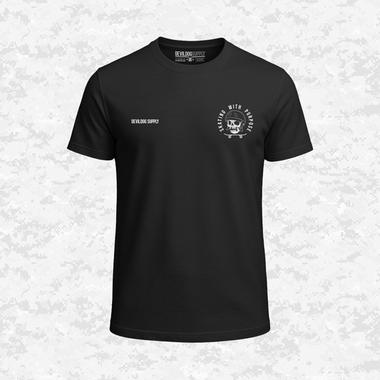 Skating With Purpose - Marine in Skate (marpat forest) | T-shirt