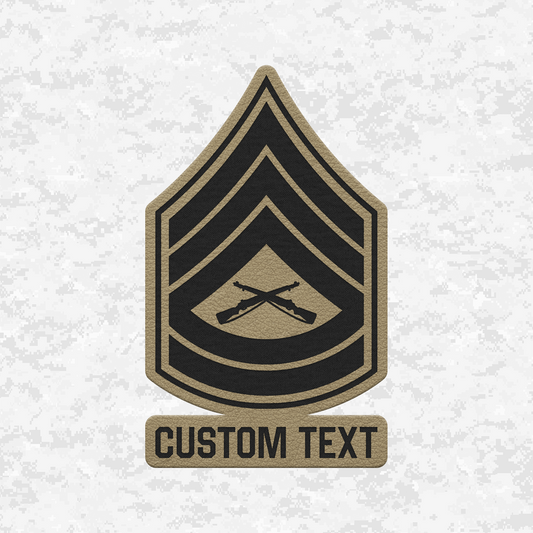 Custom E7 Gunnery Sergeant of Marines | Leather Patch | Velcro Backed