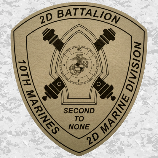 2nd Battalion 10th Marines Unit "Gunslinger" | Leather Patch | Velcro Backed