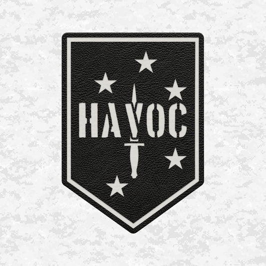 HAVOC | Leather Patch | Velcro Backed