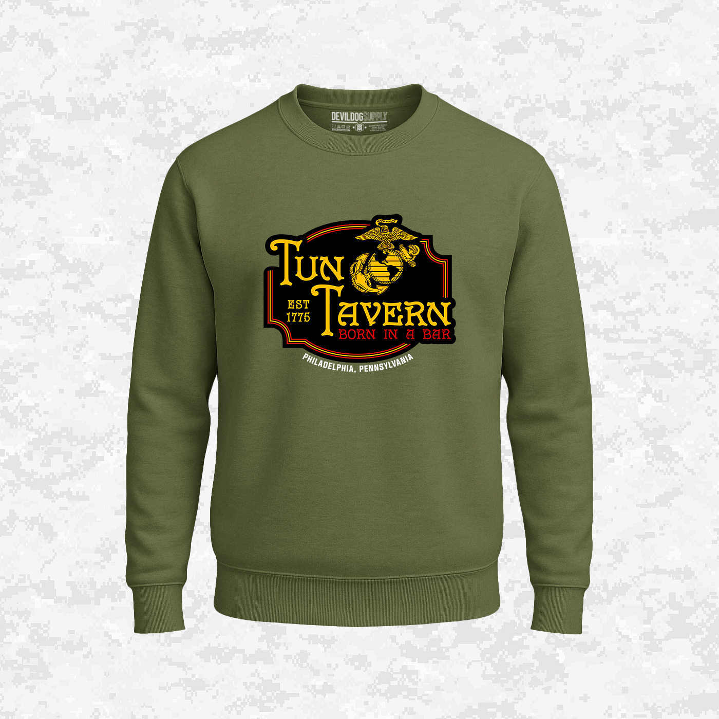 Tun Tavern, Born in a Bar, USMC, Sweatshirt