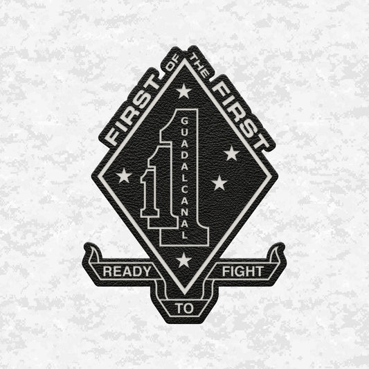 1st Battalion 1st Marines Unit "First of the First" | Leather Patch | Velcro Backed
