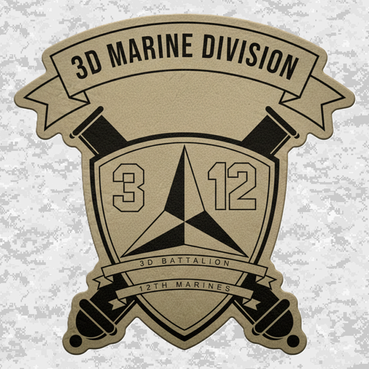3rd Battalion 12th Marines Unit "Warriors of the Pacific" | Leather Patch | Velcro Backed