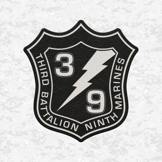 3rd Battalion 9th Marines Unit "Shadow Warriors" | Leather Patch | Velcro Backed