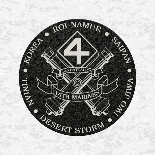 3rd Battalion 14th Marines Unit "Liberty" 2 | Leather Patch | Velcro Backed