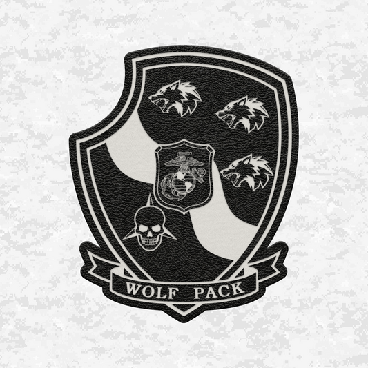 3rd Light Armored Reconnaissance Battalion "Wolfpack" | Leather Patch | Velcro Backed
