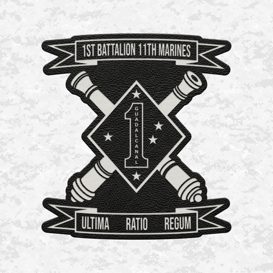 1st Battalion 11th Marines Unit "Cobra" | Leather Patch | Velcro Backed