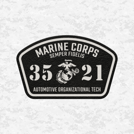 MOS 3521 Automotive Organizational Technician | Leather Patch | Velcro Backed