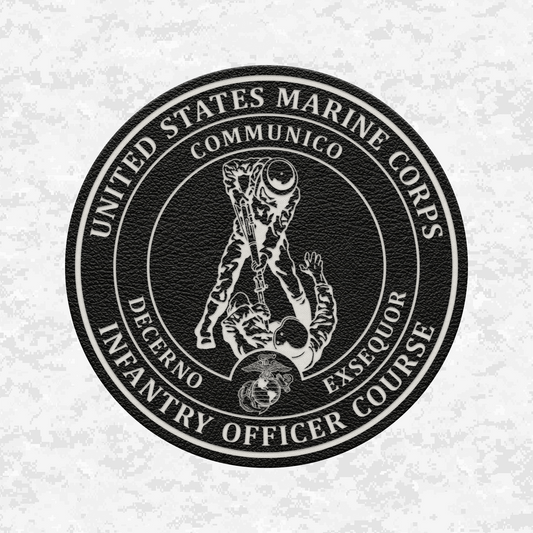 Infantry Officer Course | Leather Patch | Velcro Backed