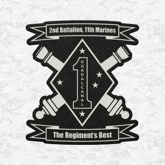 2nd Battalion 11th Marines Unit "Patriot" | Leather Patch | Velcro Backed