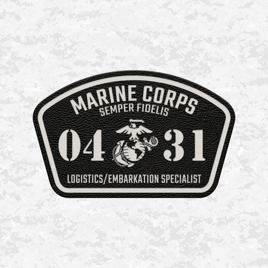 MOS 0431 Logistics/Embarkation Specialist | Leather Patch | Velcro Backed