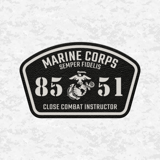 MOS 8551 Close Combat Instructor | Leather Patch | Velcro Backed