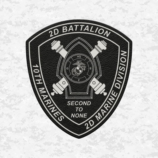 2nd Battalion 10th Marines Unit "Gunslinger" | Leather Patch | Velcro Backed