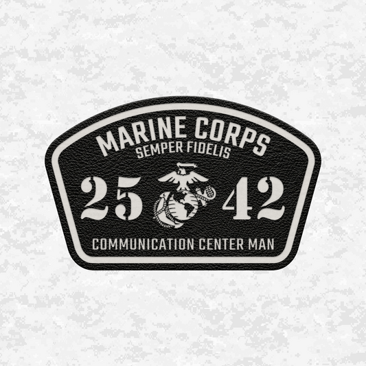MOS 2542 Communication Center Man | Leather Patch | Velcro Backed