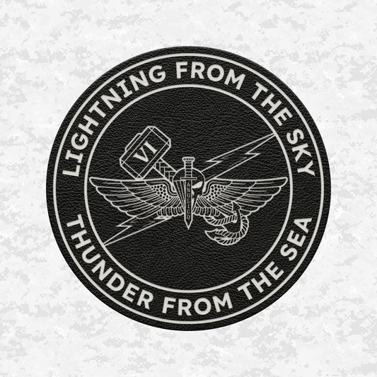 6th ANGLICO | Lightning From The Sky, Thunder From The Sea | Leather Patch | Velcro Backed