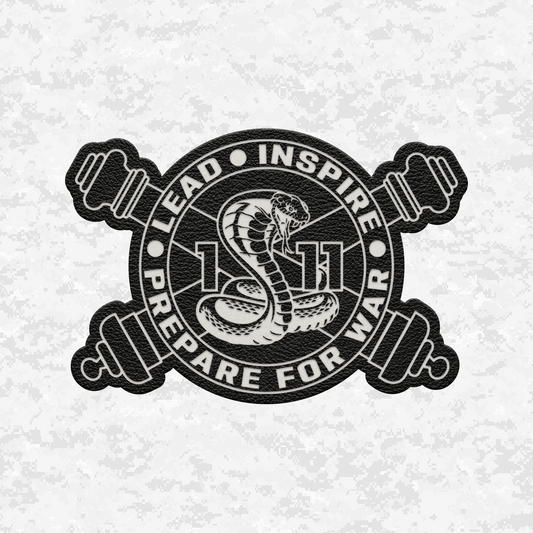 1st Battalion 11th Marines Unit "The Cobra Battalion" Special Edition | Leather Patch | Velcro Backed