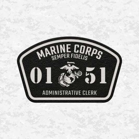MOS 0151 Administrative Clerk | Leather Patch | Velcro Backed