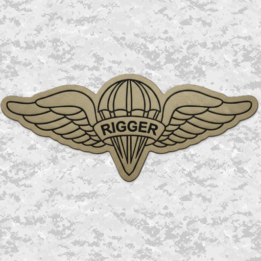 Parachute Rigger (MOS 0451) | Leather Patch | Velcro Backed