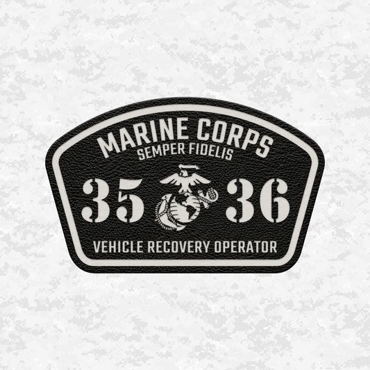 MOS 3536 Vehicle Recovery Operator | Leather Patch | Velcro Backed
