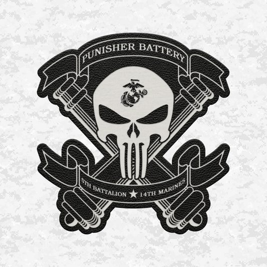 5th Battalion 14th Marines "Battery P" | Leather Patch | Velcro Backed