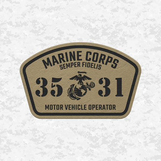 MOS 3531 Motor Vehicle Operator | Leather Patch | Velcro Backed