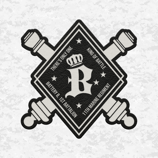 1st Battalion 11th Marines Bravo Battery Beastmaster | Leather Patch | Velcro Backed
