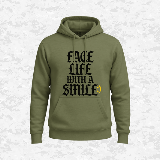 Face Life with a Smile | Essential Text | Hoodie