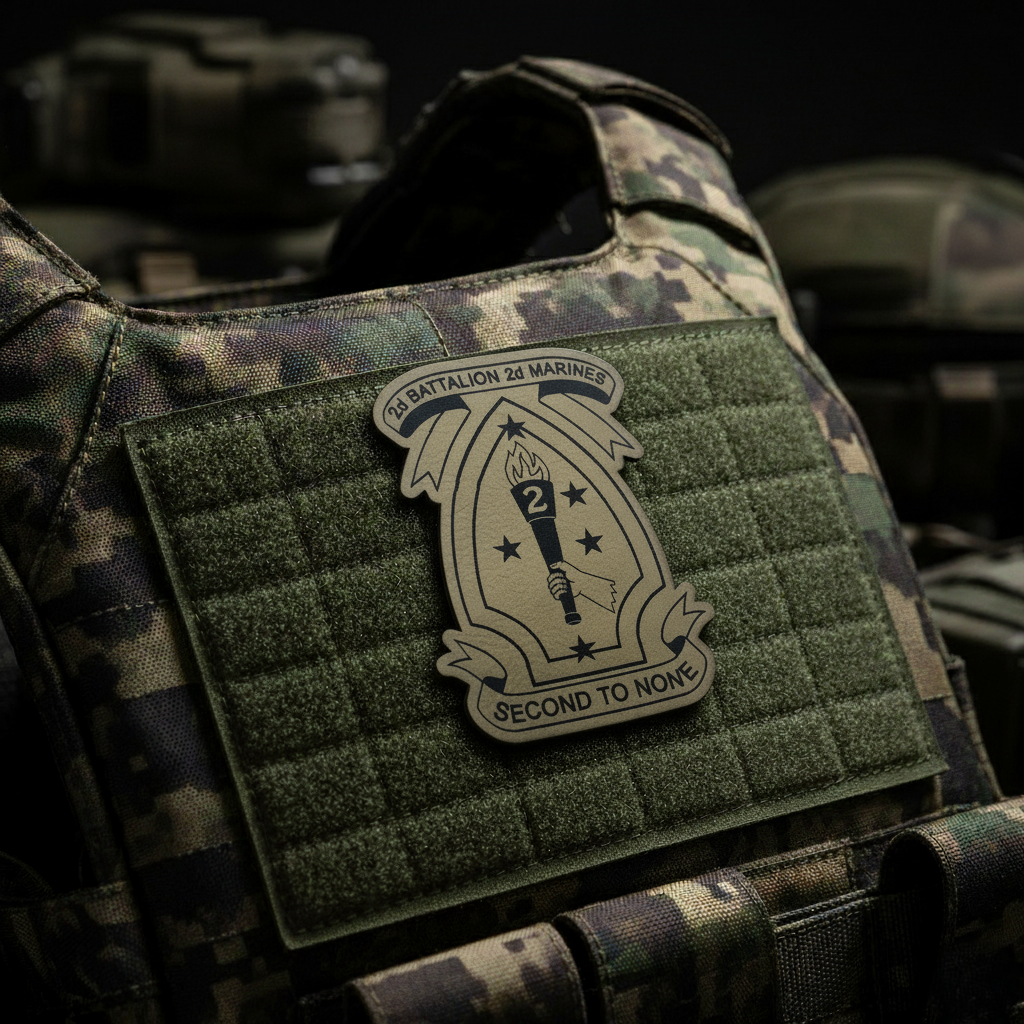 Leather Patch | 2nd Battalion 2nd Marines #2 | Velcro Backed