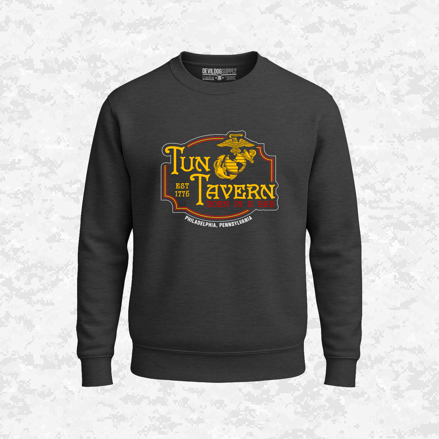 Tun Tavern, Born in a Bar, USMC, Sweatshirt