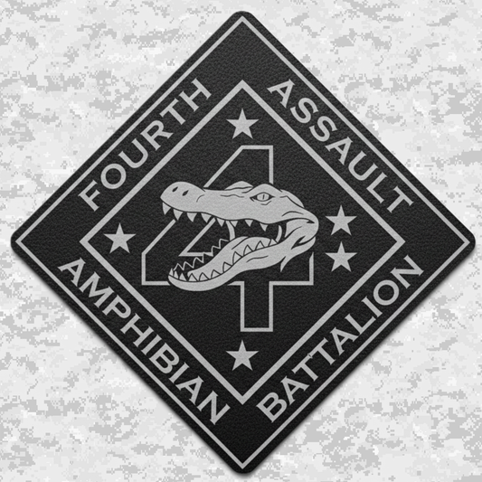4th Assault Amphibian Battalion "4th Tracks" | Leather Patch | Velcro Backed