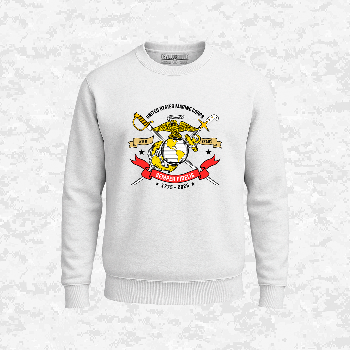 250th USMC | Semper Fidelis | United States Marine Corps | EGA | 250 Years Collection | Sweatshirt