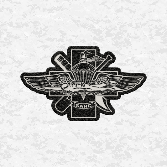 SARC Special Amphibious Reconnaissance Corpsman | Leather Patch | Velcro Backed