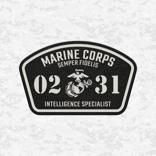 MOS 0231 Intelligence Specialist | Leather Patch | Velcro Backed