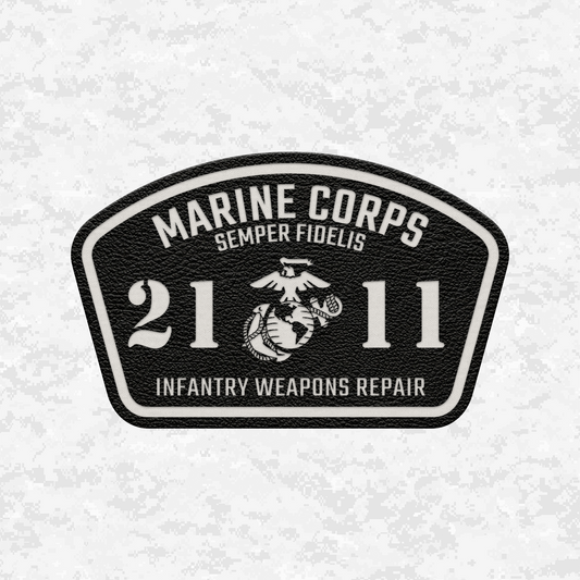 MOS 2111 Infantry Weapons Repair | Leather Patch | Velcro Backed