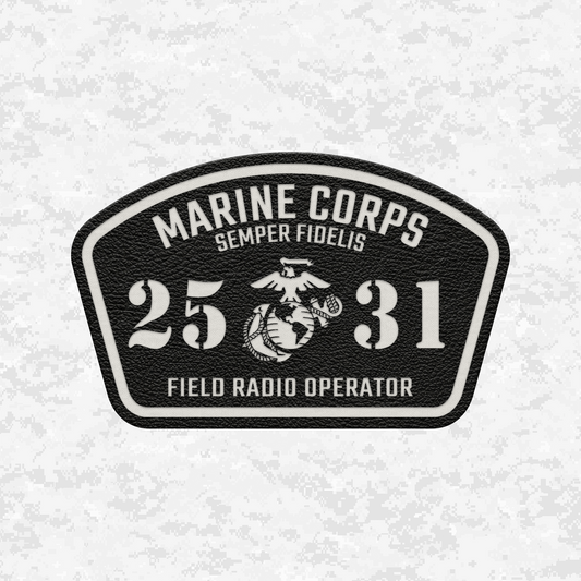MOS 2531 Field Radio Operator | Leather Patch | Velcro Backed