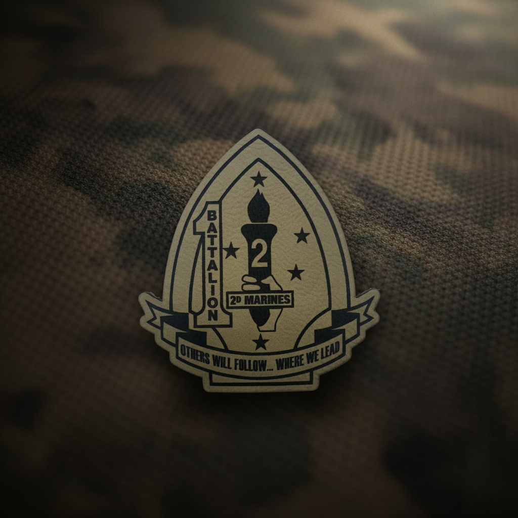 Leather Patch | 1st Battalion 2nd Marines "Typhoon" | Velcro Backed