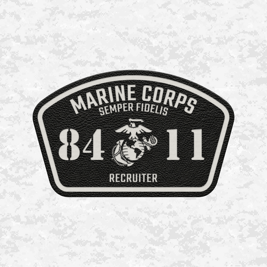 MOS 8411 Recruiter | Leather Patch | Velcro Backed