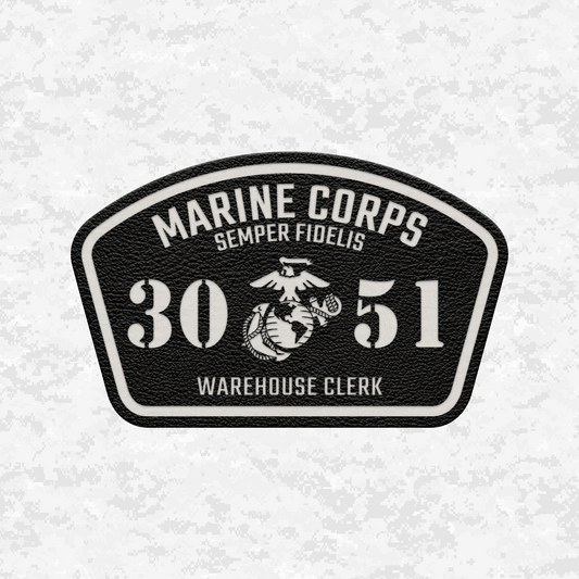 MOS 3051 Warehouse Clerk | Leather Patch | Velcro Backed