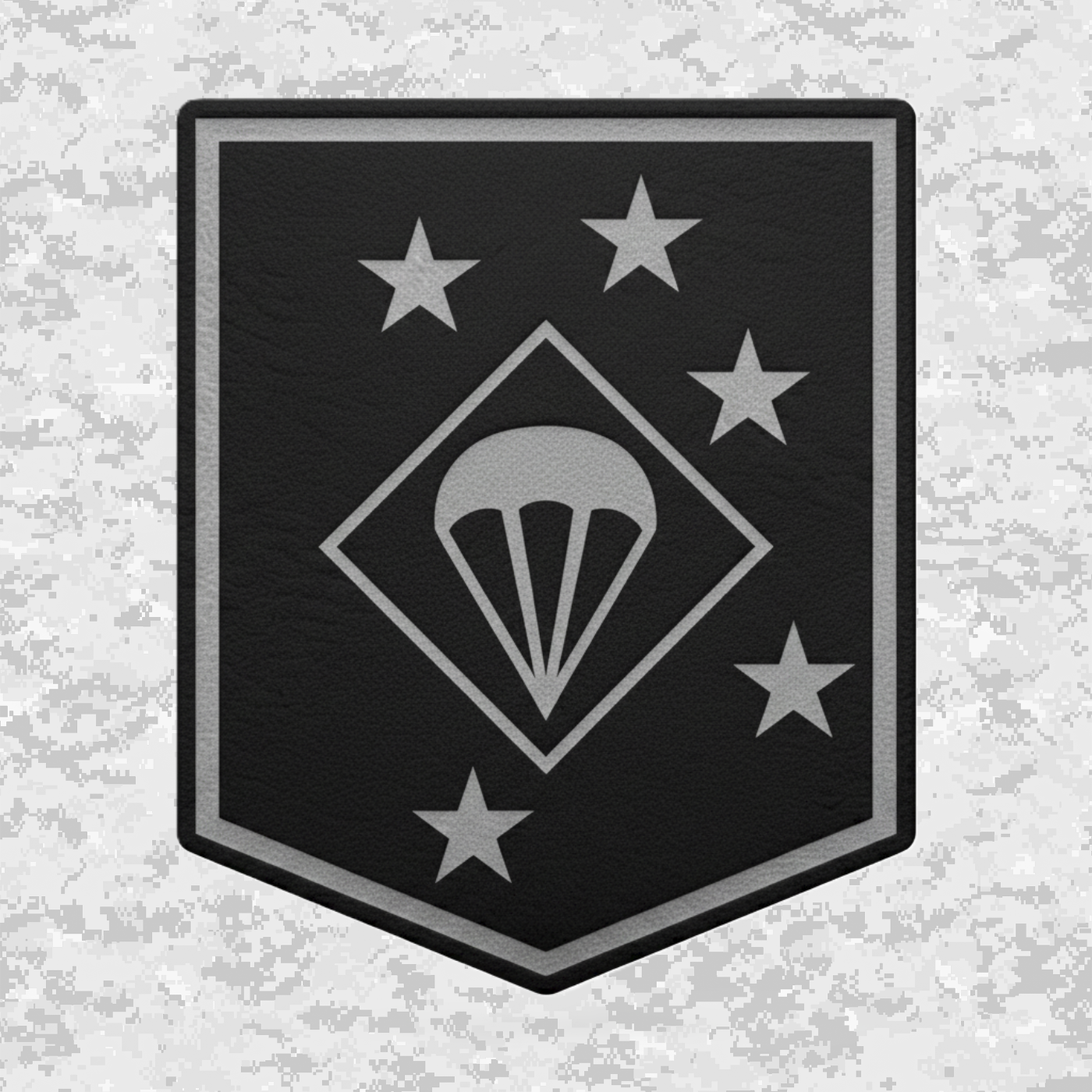 1st Marine Parachute Regiment | Leather Patch | Velcro Backed | Brown / Black