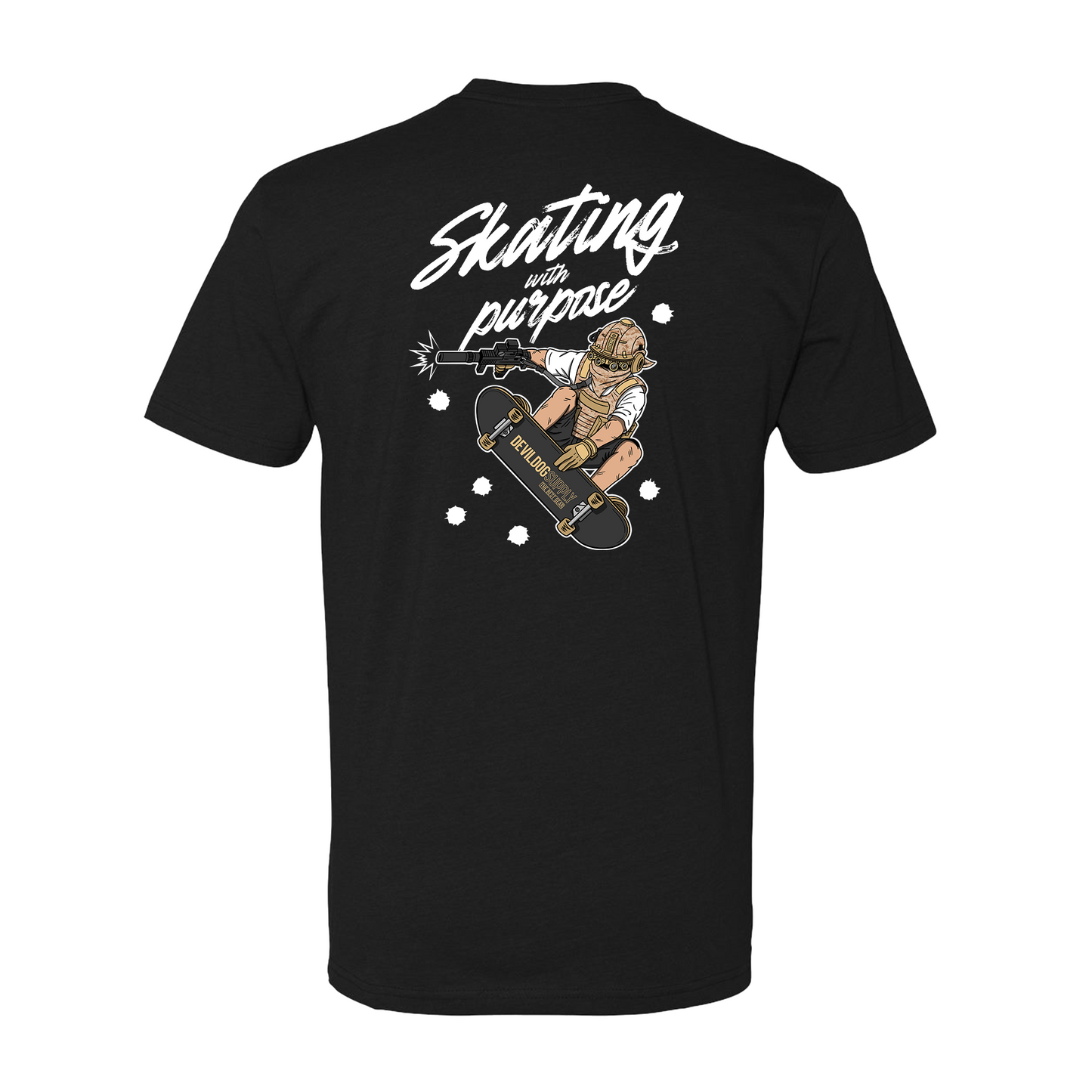 Skating With Purpose - Marine in Skate (marpat desert) Shirt