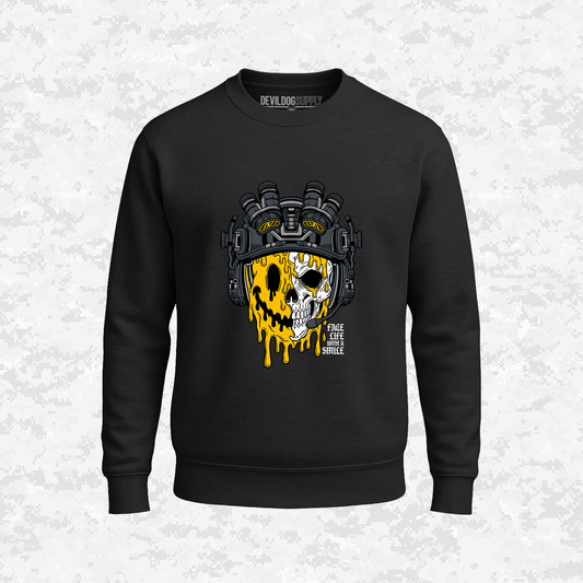 Face Life with a Smile | Tactical Skull | Sweatshirt