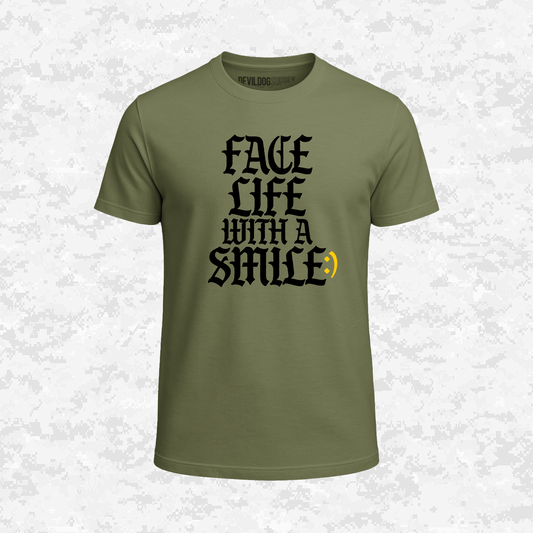 Face Life with a Smile | Essential Text | T-shirt