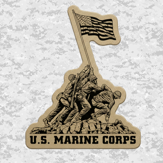 Iwo Jima | Semper Fi | Leather Patch | Velcro Backed