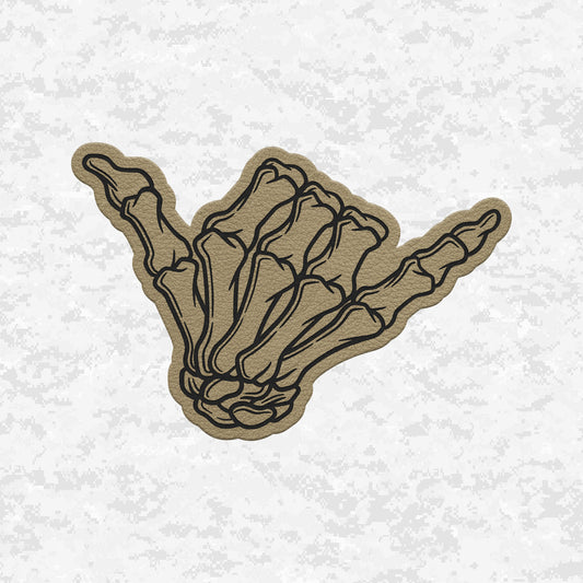 Tactical Shaka | Hang Tough | Leather Patch | Velcro Backed