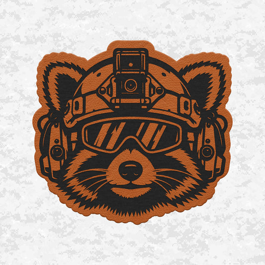 Tactical Trash Panda | Leather Patch | Velcro Backed
