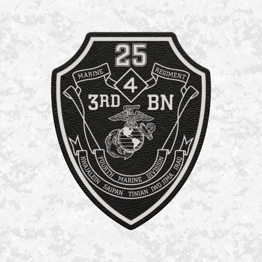 3rd Battalion 25th Marines Unit "Cold Steel Warriors" | Leather Patch | Velcro Backed